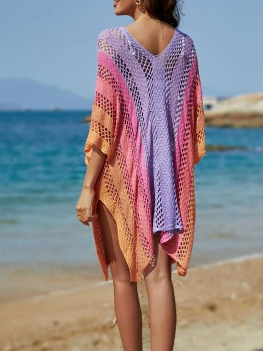 Rainbow Gradient Crochet Cover-Up – by Trenzyco