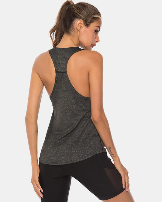 Full Size Scoop Neck Wide Strap Active Tank – by Trenzyco