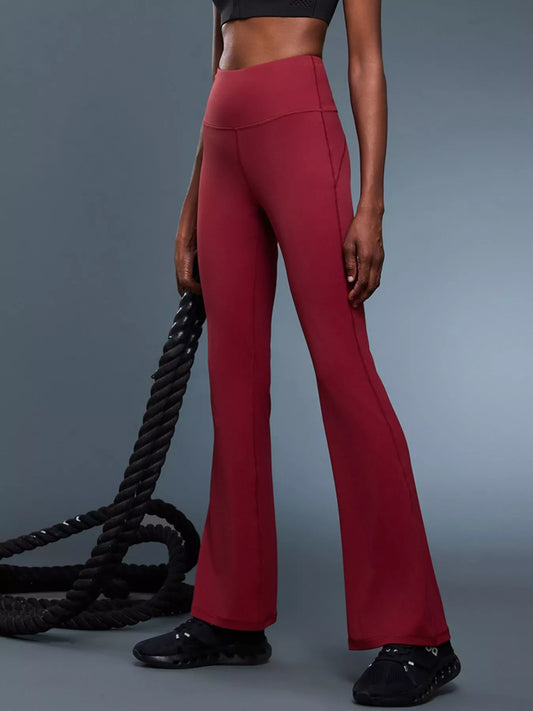High-Waisted Flare Active Pants – by Trenzyco