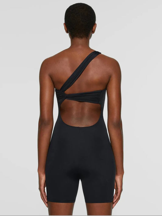 Single Shoulder Active Romper – by Trenzyco