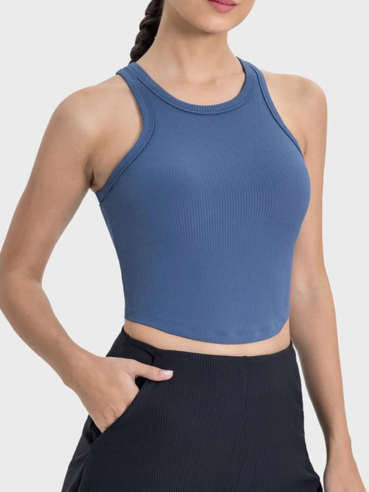 Millennia Round Neck Racerback Active Tank –  by Trenzyco
