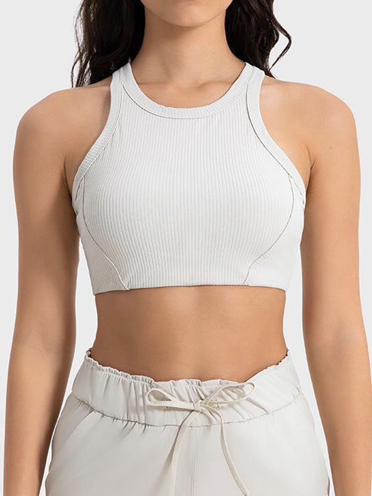 Millennia Wide Strap Cropped Sport Tank –  by Trenzyco