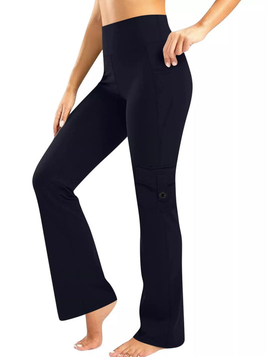 High-Waisted Yoga Pants with Pockets –  by Trenzyco
