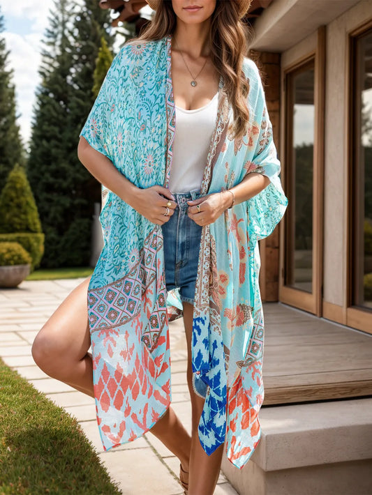 Printed Open Front Cover-Up –  by Trenzyco