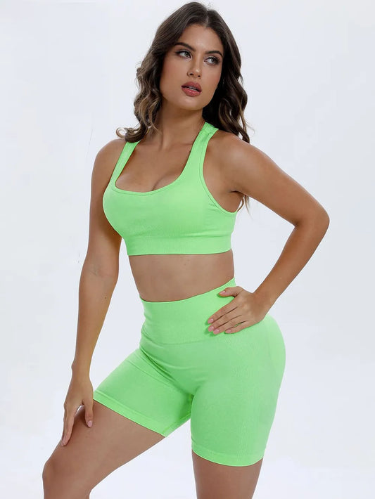Scoop Neck Wide Strap Top and Shorts Active Set –  by Trenzyco