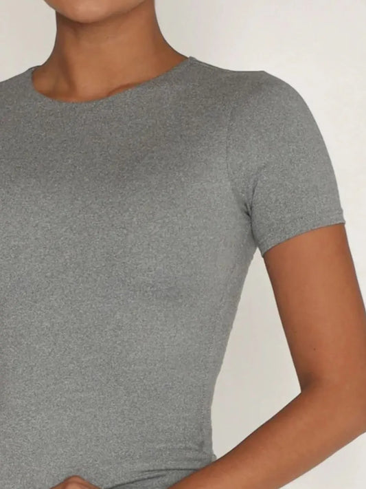 Round Neck Short Sleeve Swim Top – by Trenzyco