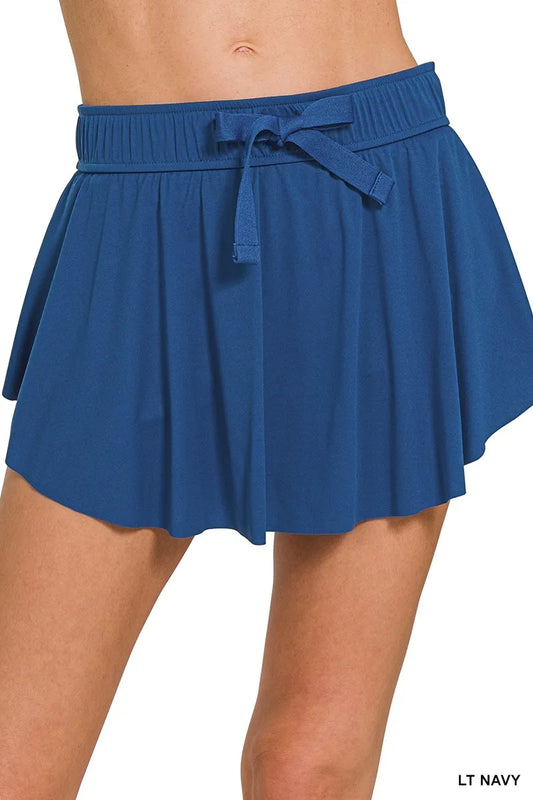 Zenana Ruffle Hem Tennis Skirt With Hidden Inner Pockets –  by Trenzyco