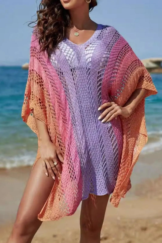 Rainbow Gradient Crochet Cover-Up –  by Trenzyco