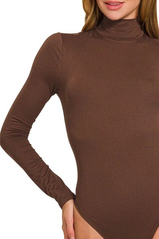 Zenana Mock Neck Long Sleeve Bodysuit – by Trenzyco