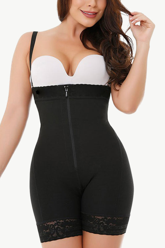 Full Size Zip Up Under-Bust Shaping Bodysuit –  by Trenzyco